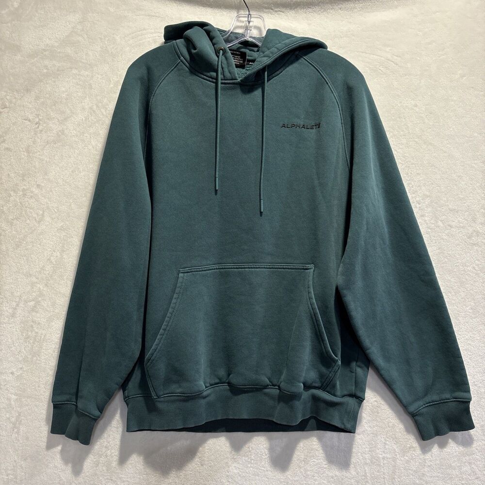 Alphalete Performance Athletic Fit Hoodie Sweatshirt Green Men's Size Medium